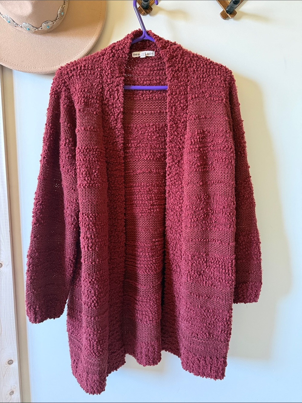 Mesh + Lace Cardigan, Size Large